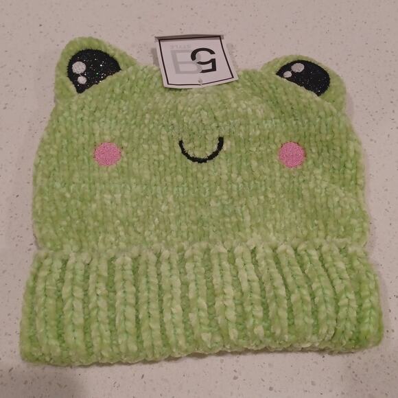 Kids  Critter Beanie Froge Hat Light Green - Picture 1 of 3